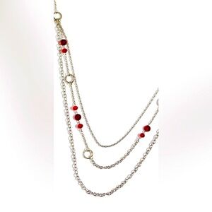 🔴⭐️🔴 “STARRY-EYED ELOQUENCE” RED NECKLACE WITH FREE EARRINGS❗️🔴⭐️🔴